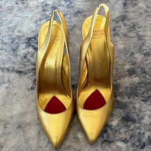 Gold Slingback Heels